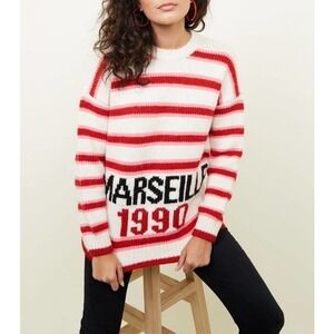 𝅺NEW Look NWT Marseilles Striped Jumper Sweater Size Small